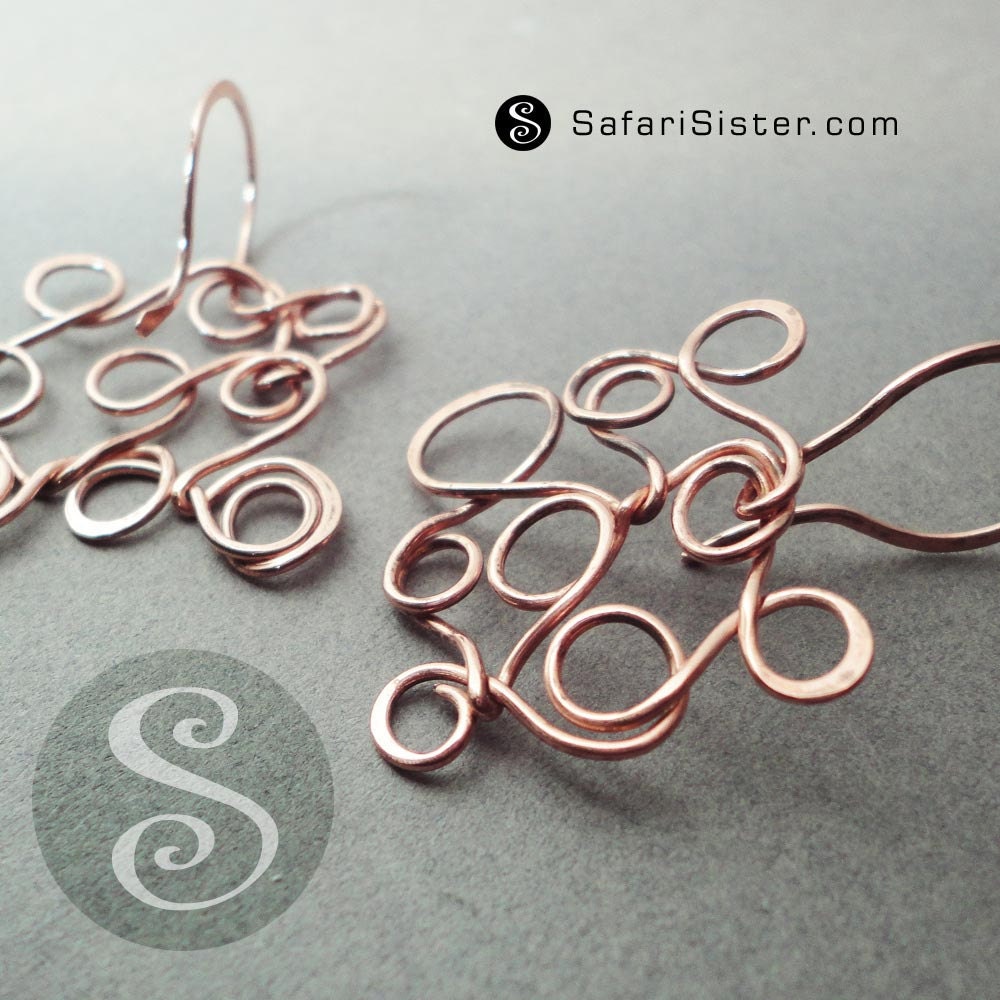 Posie Square Hooks, Earwires, Earrings, Jewelry Findings, Supplies