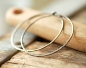 Hoop Earrings, Hammered Hoops, Silver Hoops, Rustic Jewelry, Made in Canada, Oxidized Sterling Silver