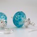 Turquoise Blue Earrings, Frosted Glass Earrings, Beach Wedding, Bridal Jewelry, Drop Earrings, Sterling Silver - Sea Siren
