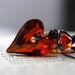 Red Heart Earrings, Valentine, Love, Sultry Red Swarovski Wild Heart Crystals and Sterling Silver - Seduction
