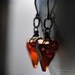 Red Heart Earrings, Valentine, Love, Sultry Red Swarovski Wild Heart Crystals and Sterling Silver - Seduction