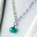 Dark Teal Necklace, Teal Pendant, Teal Jewelry, Peacock Wedding, Glass Pendant, Beach Wedding Jewelry, Oxidized Sterling Silver - Deep Sea