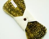 9.5" Organic Hemp Fleece Cloth Menstrual Pad - Moss Batik