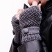 Fingerless gloves in Grey