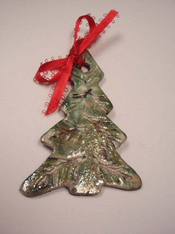 raku christmas tree ornament or package by potterybyjolene raku christmas tree ornament or package by potterybyjolene