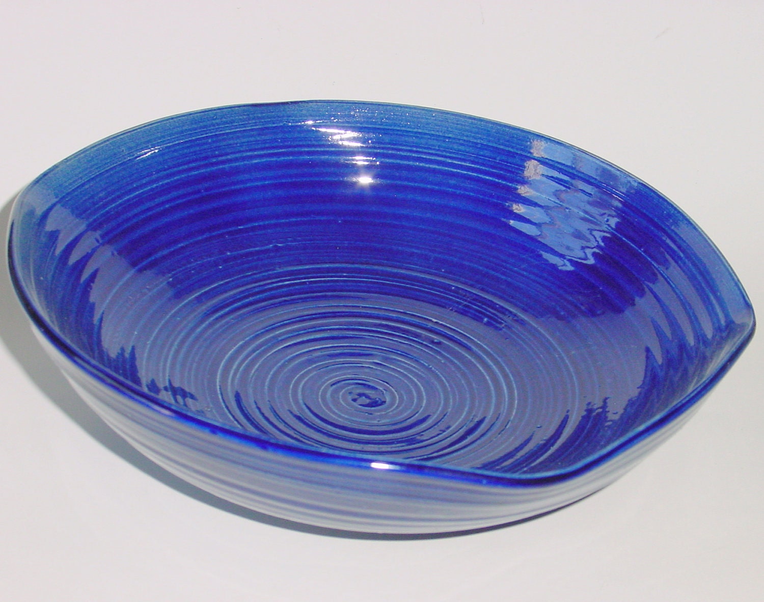 Royal Blue Pottery Serving Bowl