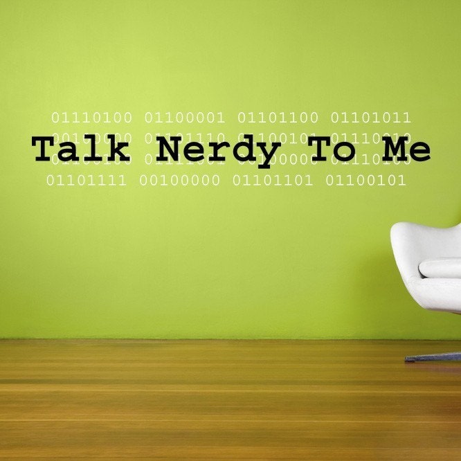 Reserved for cpalmer7 - Vinyl wall decals - Binary code - Talk nerdy to me