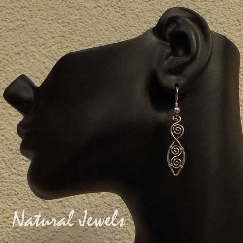 Spiral Feathers - 925 Sterling Silver Earrings