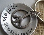 Peace - personalized pet id tag
