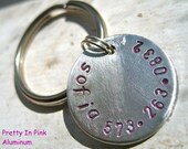 pretty in pink - personalized pet id tag