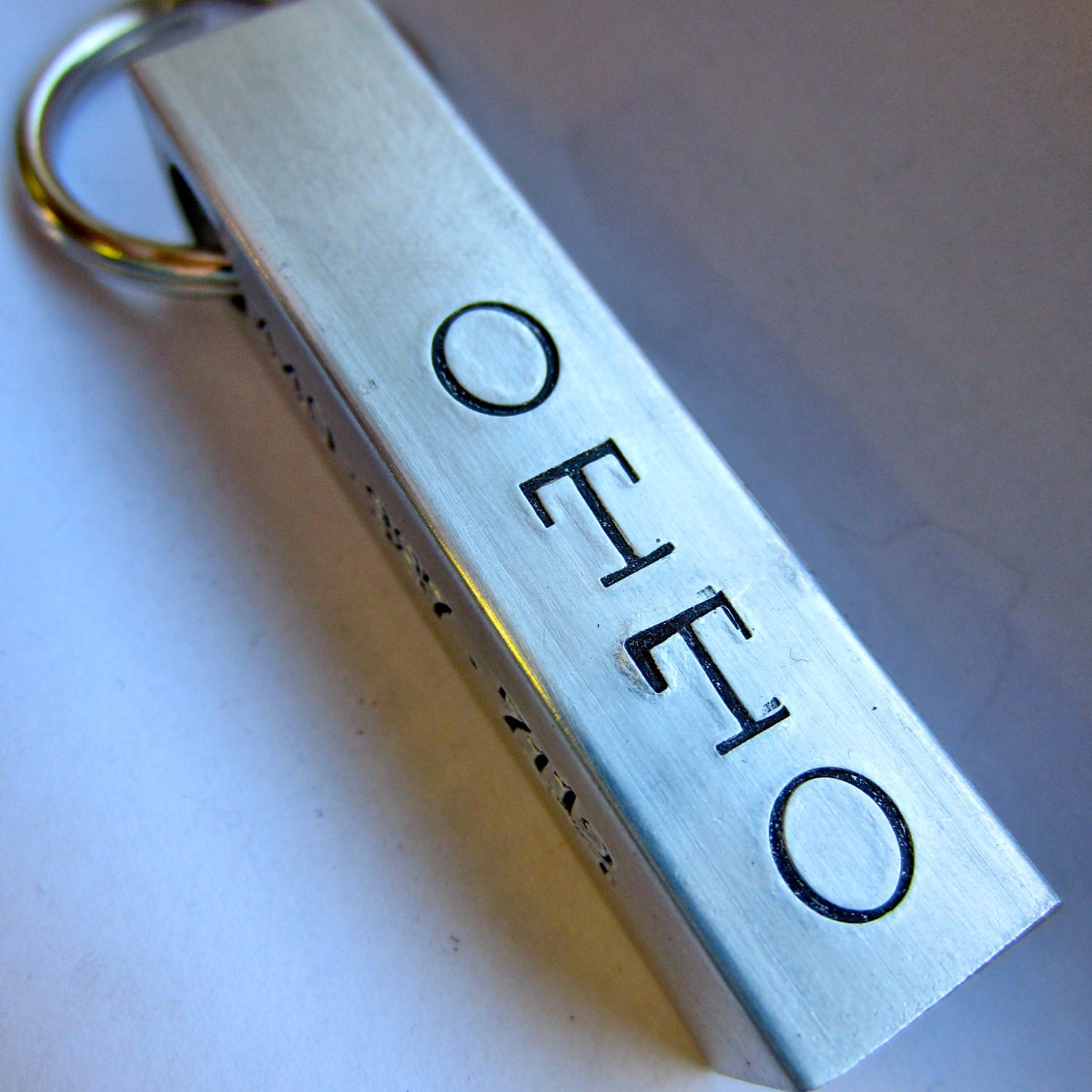 custom personalized dog ID tag - XL Pet ID Bar in aluminum
