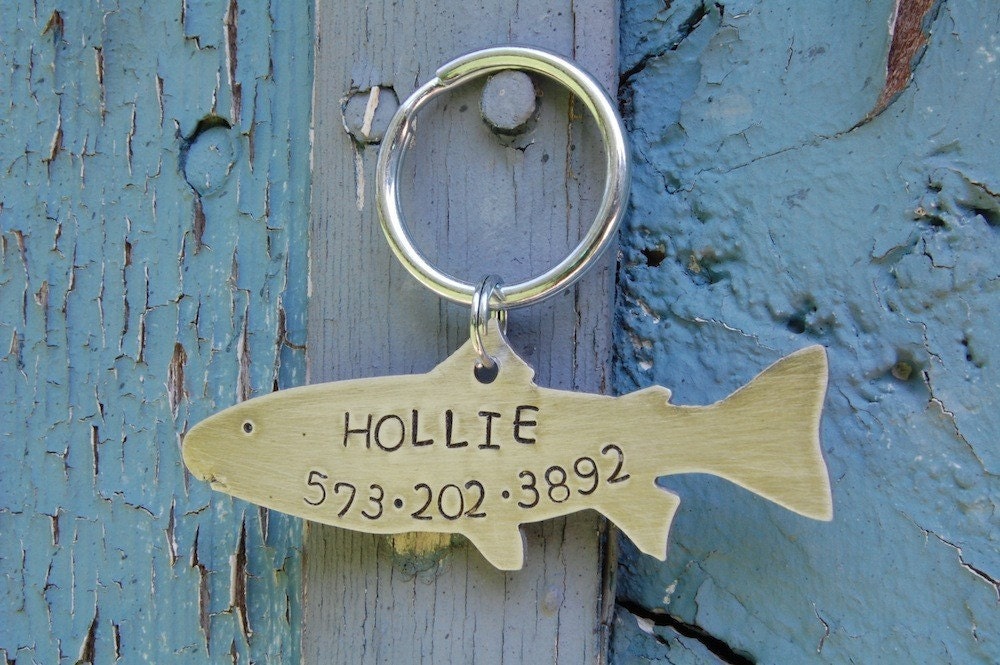 The Fish Tag - personalized pet ID tag in aluminum