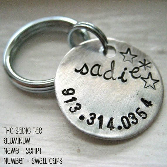 The Sadie Tag -- personalized and custom pet ID tag for your dog or cat