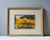 original painting / yellow colors / Autumn Golds