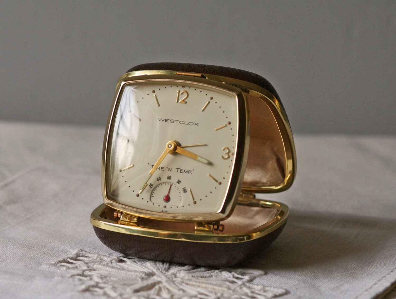 vintage Westclox travel alarm clock by ModishVintage on Etsy