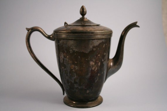 vintage Oneida silver metal teapot by ModishVintage on Etsy