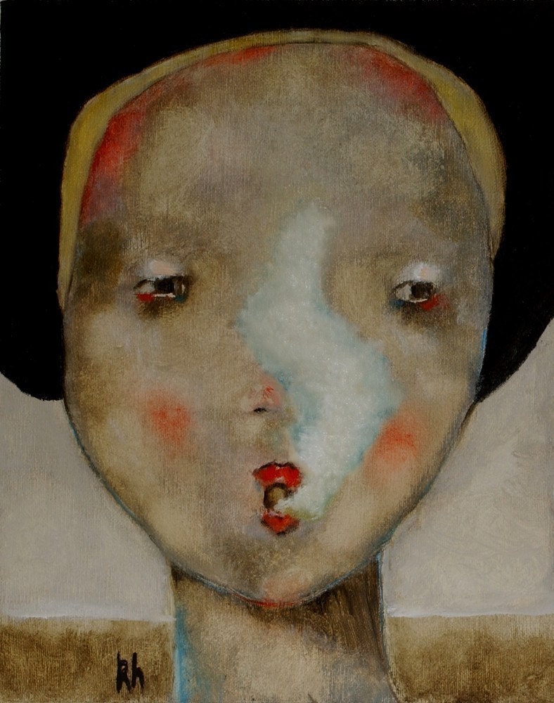 Woman figure art. giclee art print.