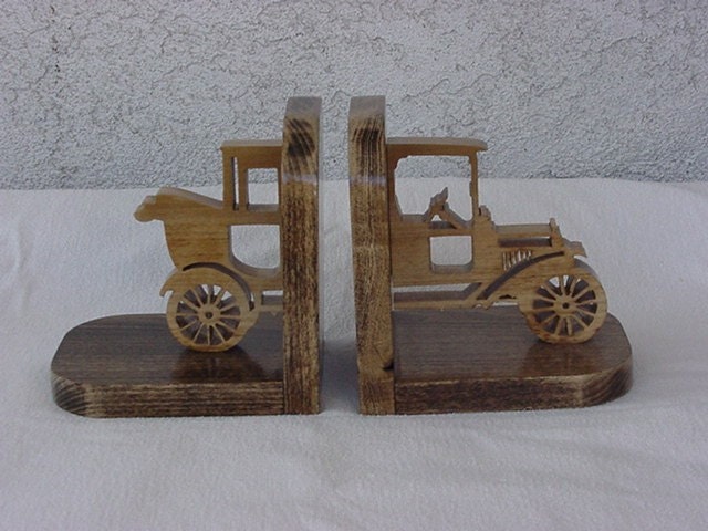 Old Car Scroll Saw Bookends By Stevesscrollsawart On Etsy 