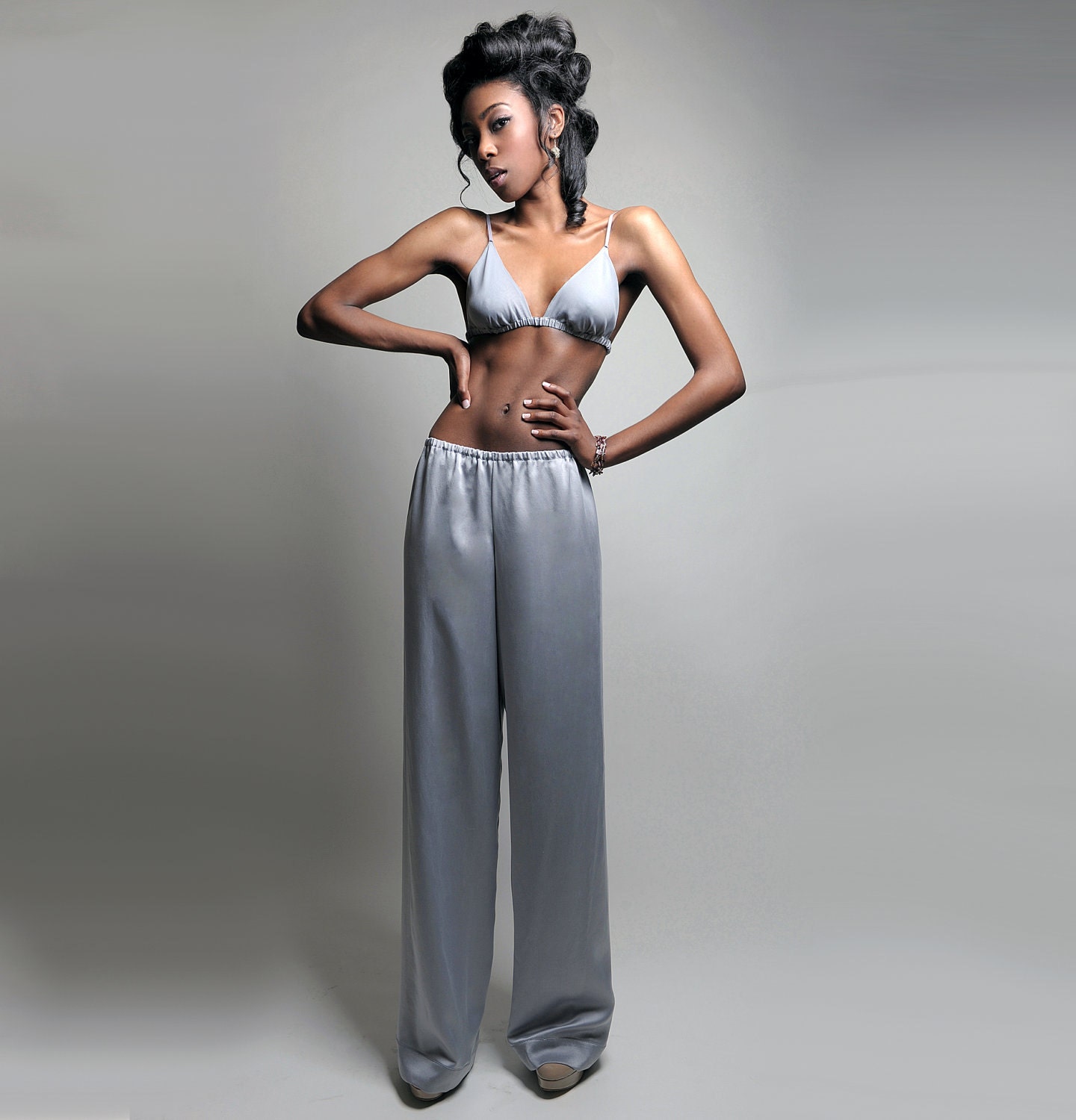 Nanette lounge pant - silk lingerie pants