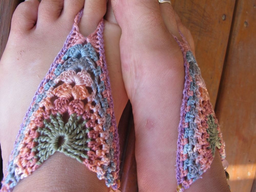 Crochet Cotton Barefoot Sandals