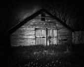 Old Barn - Black and white Pinhole Photograph 12 x 16 inches