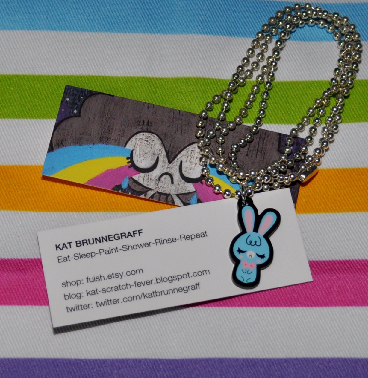 Blue Bunny Charm