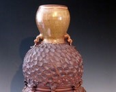 Woodfired Vase With Shell Pattern