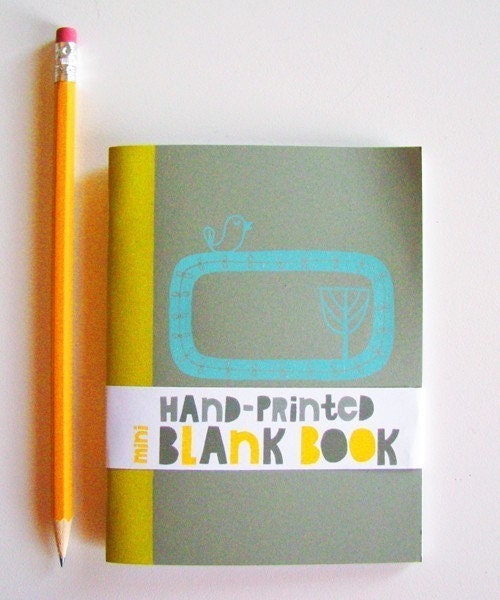 Bird and Tree Mini Blank Book