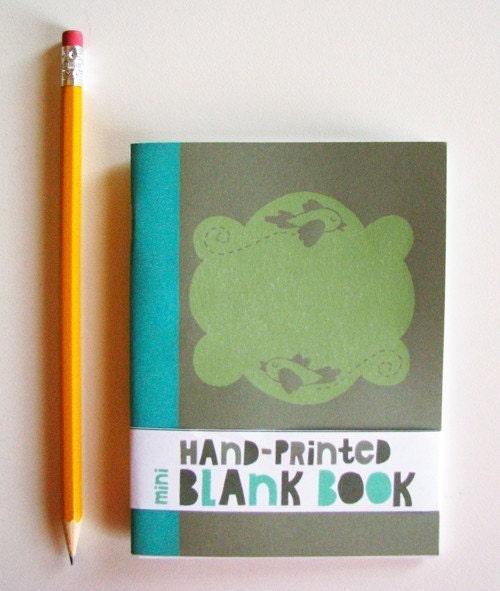 Bird and Cloud Mini Blank Book