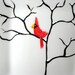 Red Cardinal Appetizer Plates--4 Piece Collection