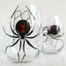 Black Widow Stemless Wine Glasses--Set of 4 Hand Painted Glasses