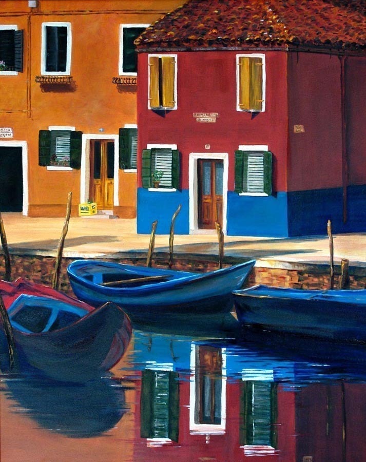 Venician Alleyway Fine Art Print--13x19 inches with Matte