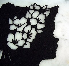 Roses Felt silhouettte