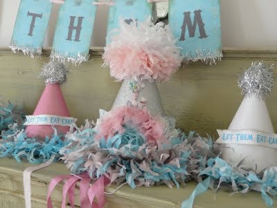 Marie Antoinette Custom Vintage Birthday Party Hat Package, Let them eat cake banner, guest hats, cupcake picks Il_170x135