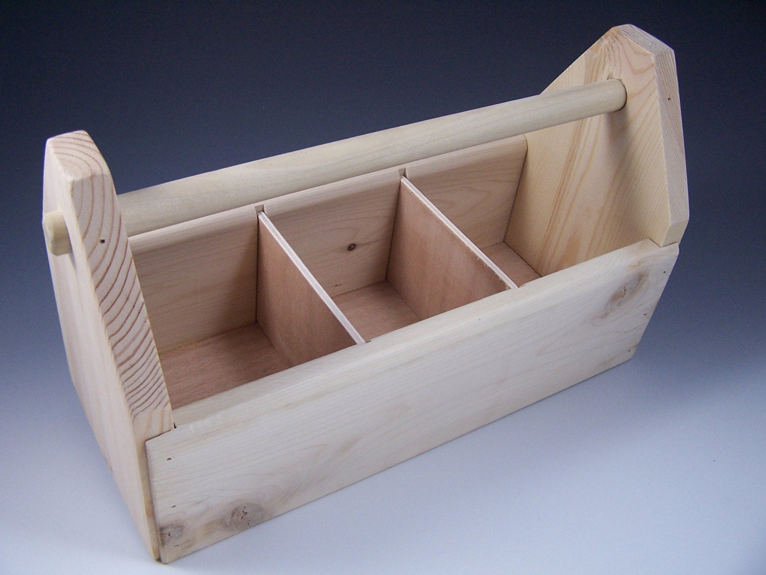 Wooden Toolbox, Art Caddy, Supplies Organizer with Dividers