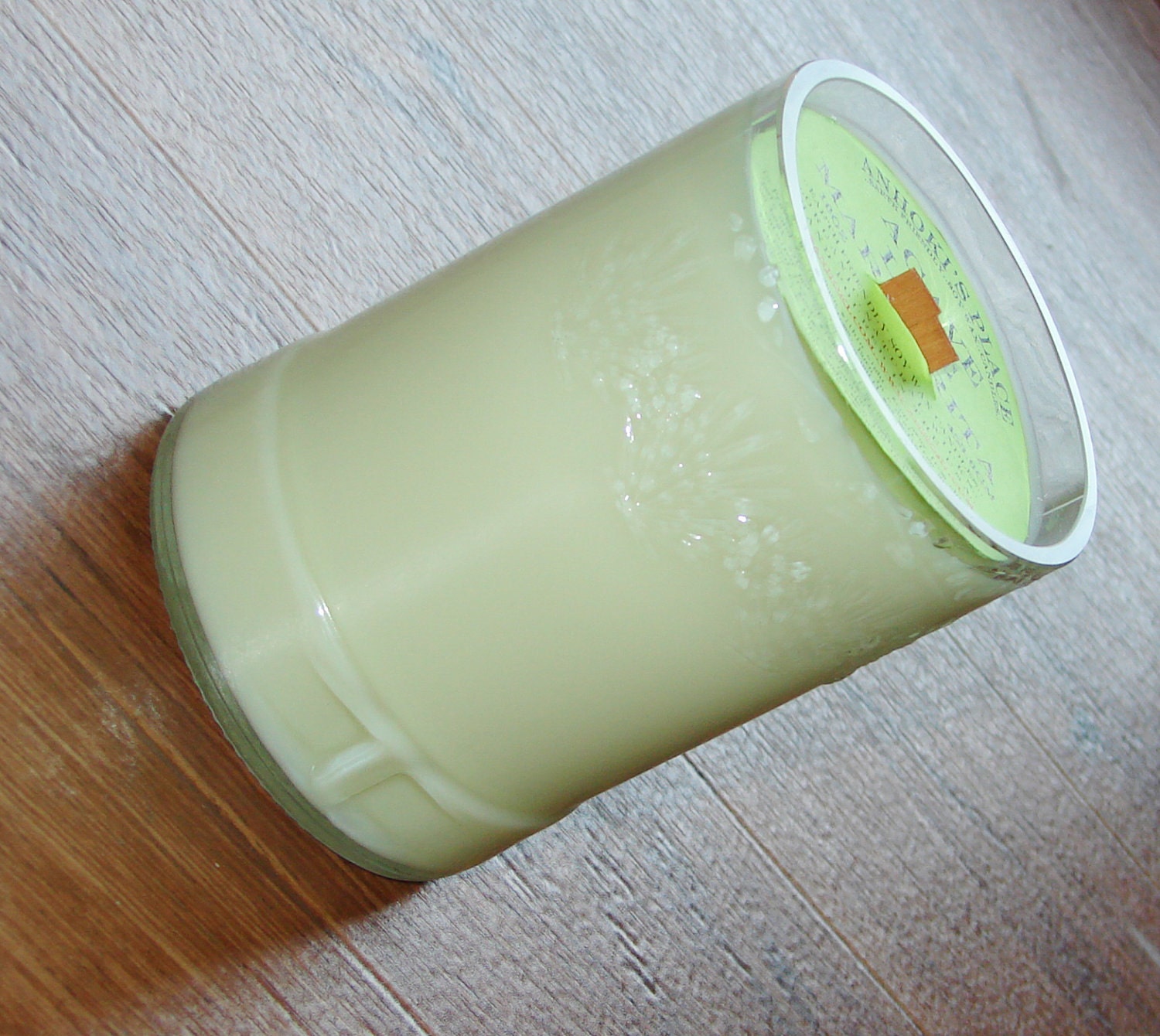 Agave Lime Margarita Soy Wax Container Candle In UPCYCLED TEQUILA BOTTLE 16 oz