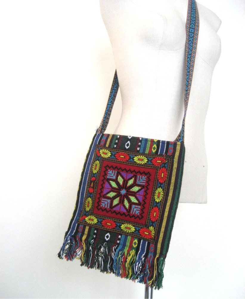 vintage Mexican Aztec Cross Body Bag by AliyaAndLucas on Etsy