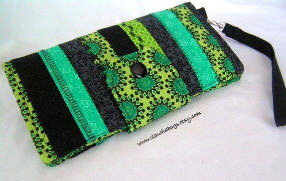 Mini Clutch Wallet with wrist strap by ClaudiaBagDesigns on Etsy