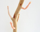 Rain Prayer Tree - Wood, Plastic and Metal Sculpture