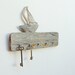 Drift Away - Key Holder Rack, Jewelry Organizer Rack - Driftwood, Textile, Metal
