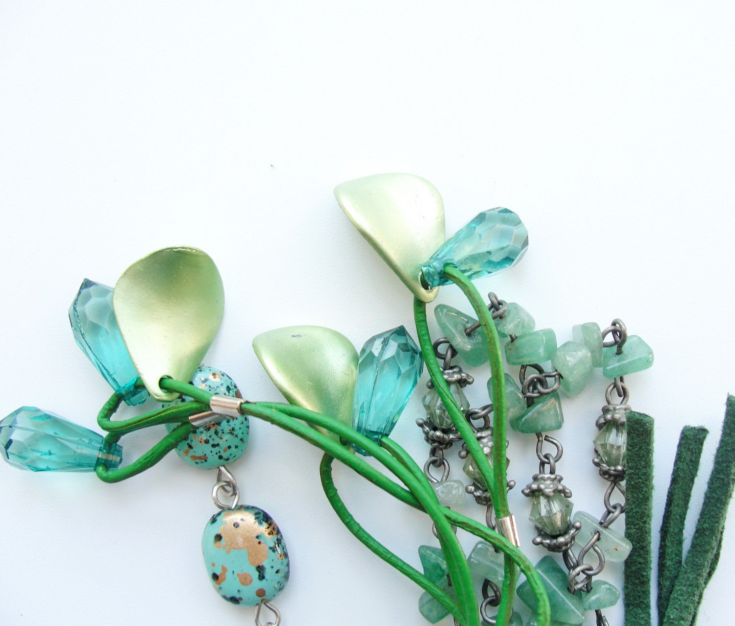 Moss Green Keychain / Bag Ring