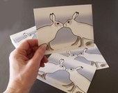 Kissing Hares                Wish You Were Here                Postcards    set of 6