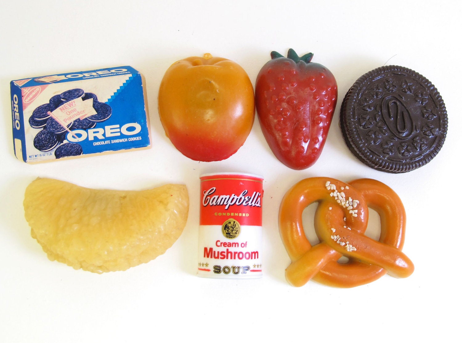 Set of 7 Vintage Food Magnets