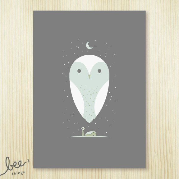 barn owl limited edition print