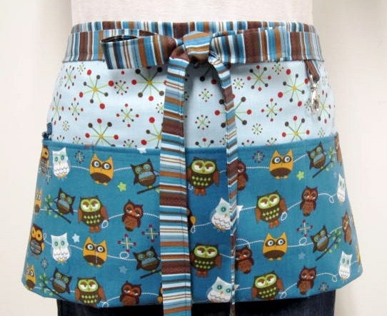 Hooty Hoot Zipper/Key Clasp Vendor Apron