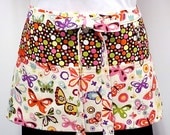 Michael Miller Butterflies and Dots Zipper/Key Clasp Vendor Apron