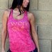 I Work Out Racerback Burnout Tank Size MEDIUM