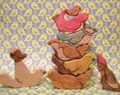 Waldorf Inspired Kids Wooden Little Bird Watching Toy Play Set