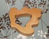 Waldorf Inspired Baby's Wooden Maple ACORN Oak Tree Leaf Teething Clutch Toy