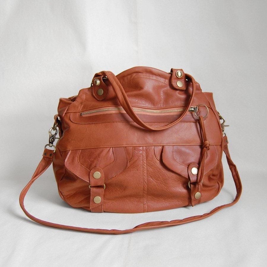 Larch Onishi hybrid bag in whiskey- clip on cross body strap - RESERVED